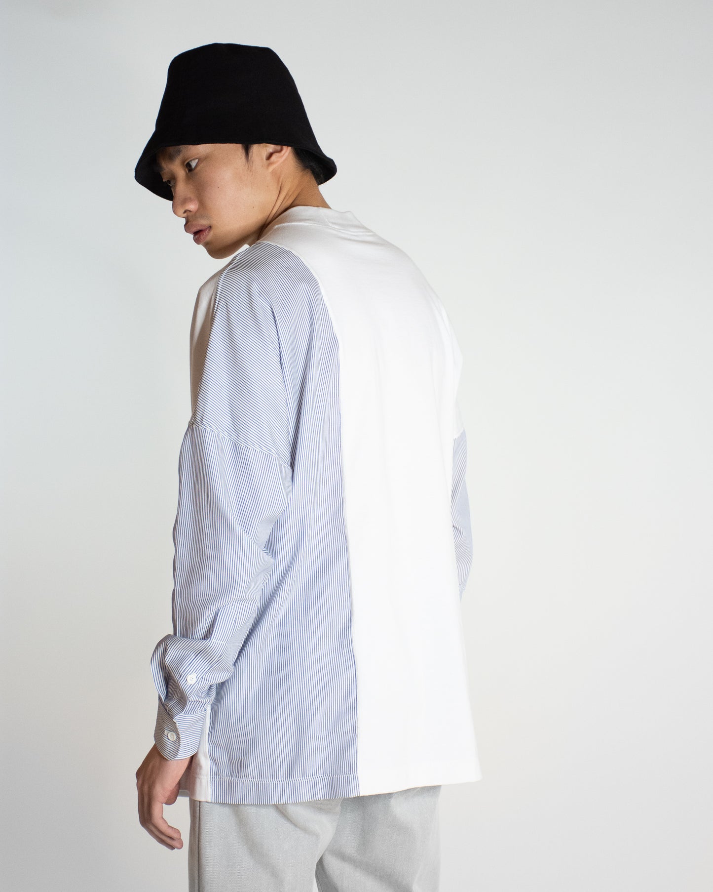 STRIPED PANEL PULLOVER